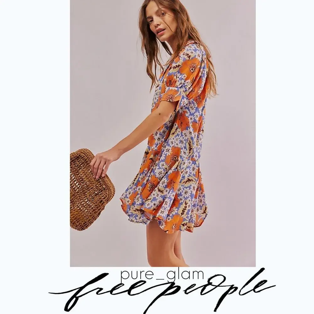 Free People mini dress in floral print